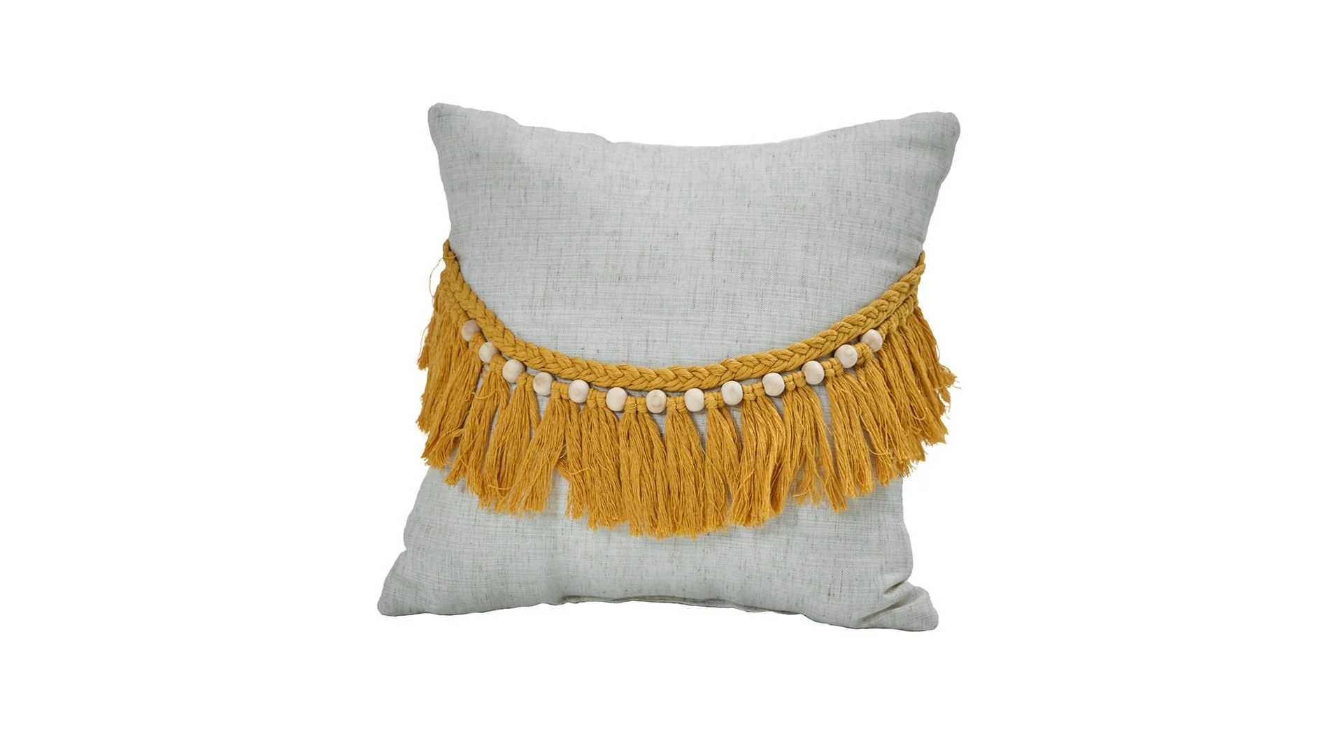 1 Διακοσμητικό Μαξιλάρι Holiday  με κρόσια - Image 1