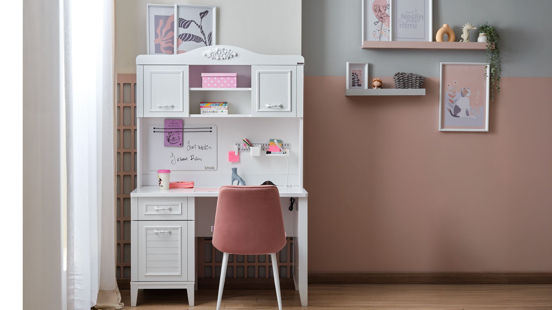 1 Γραφείο με ράφια Marje - Image 2