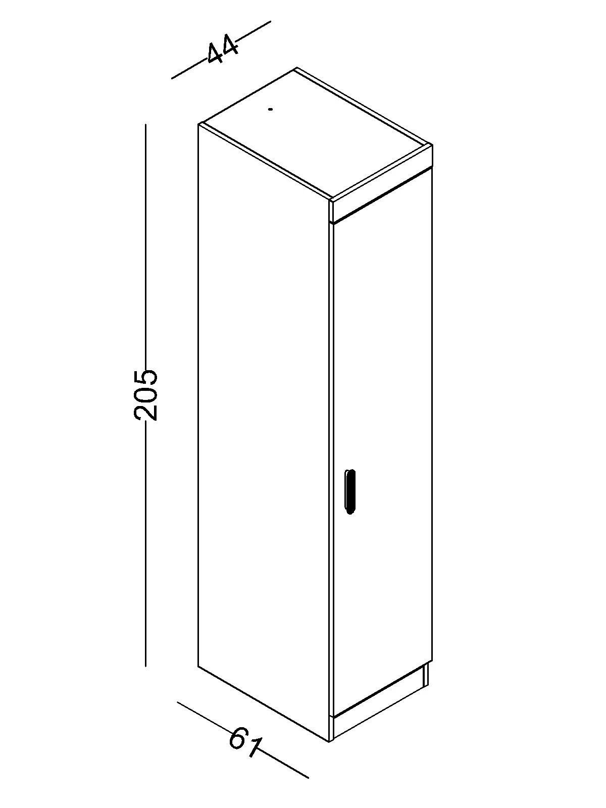 2 Ντουλάπα Μονόφυλλη Linda - Image 2
