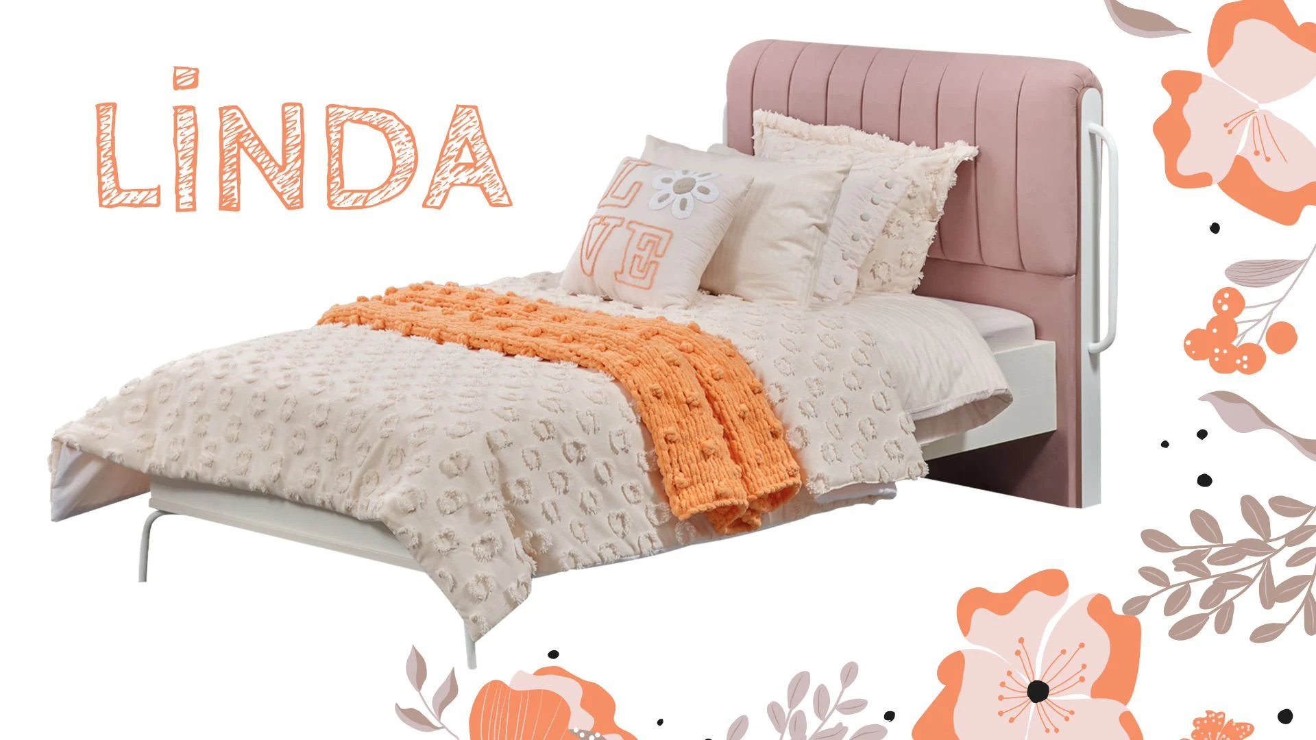 2 Κρεβάτι απλό Linda - Image 3