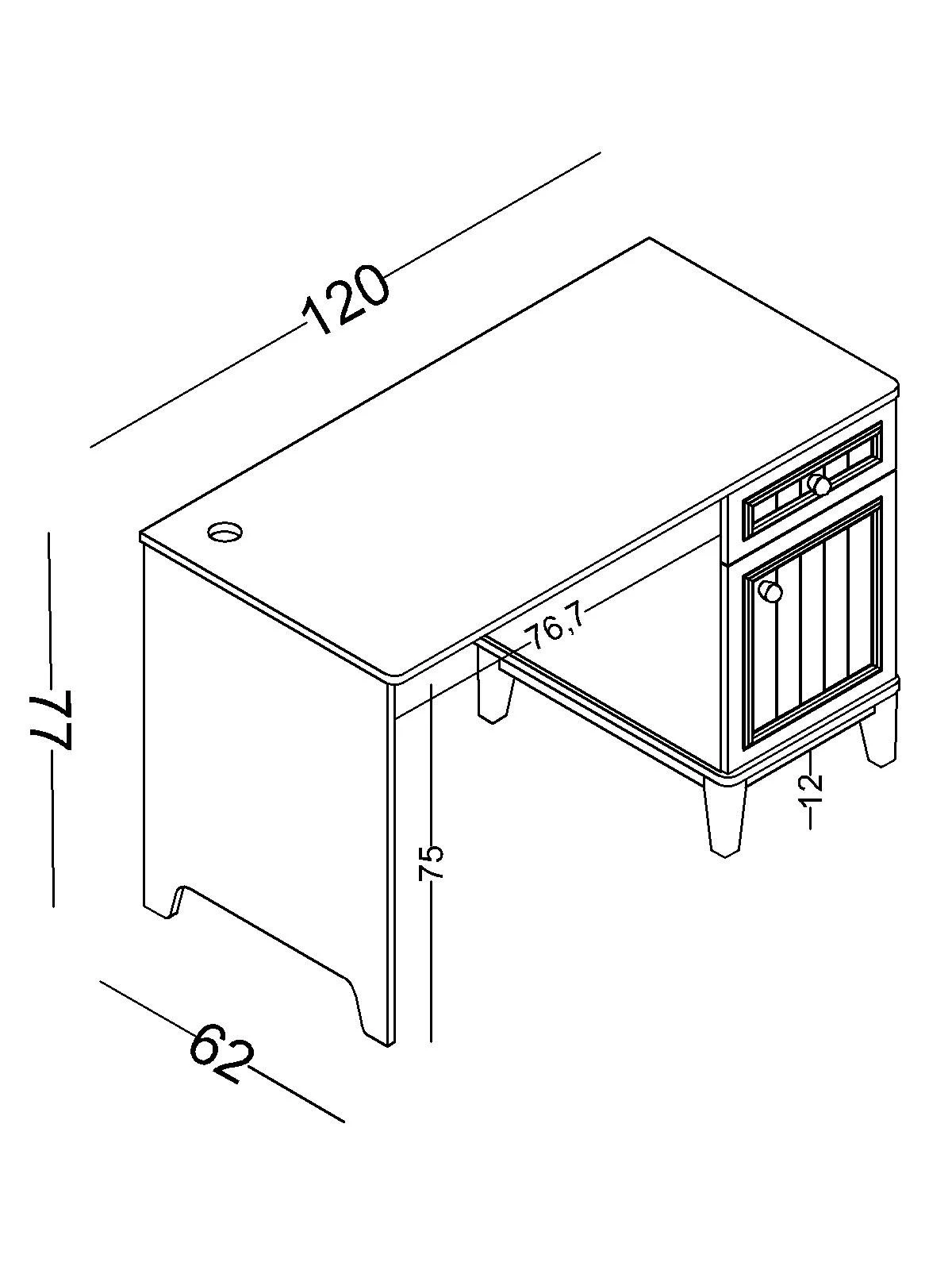 2 Γραφείο απλό Mirage - Image 2