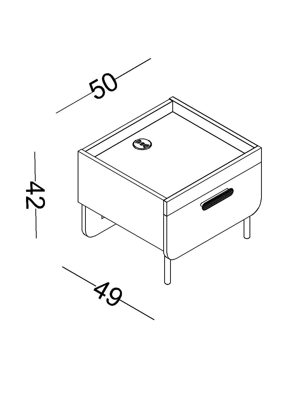 2 Κομοδίνο Linda - Image 3
