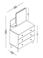 Συρταριέρα με καθρέφτη Sofia - Image 4
