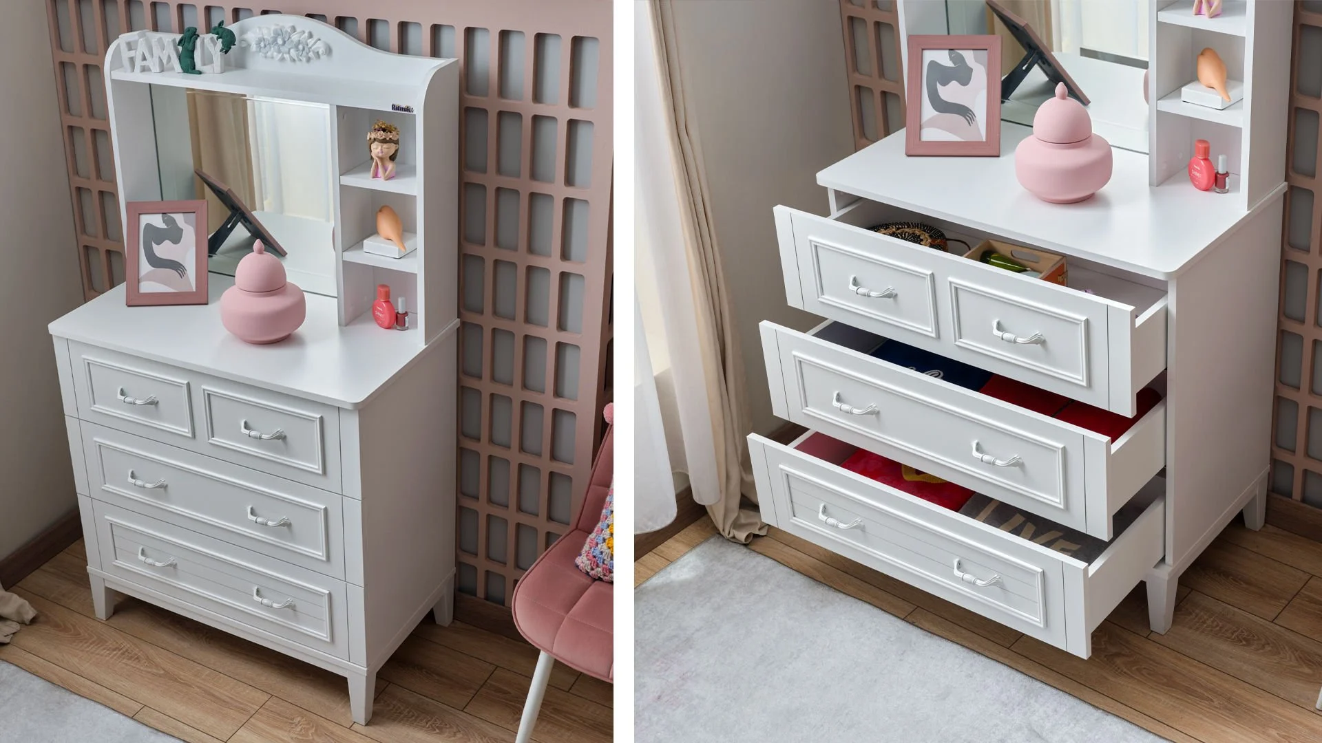 3 Συρταριέρα με καθρέπτη Marje - Image 3