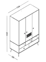 Τρίφυλλη ντουλάπα Nirvana - Image 4