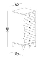 Συρταριέρα ψηλή Golf - Image 3