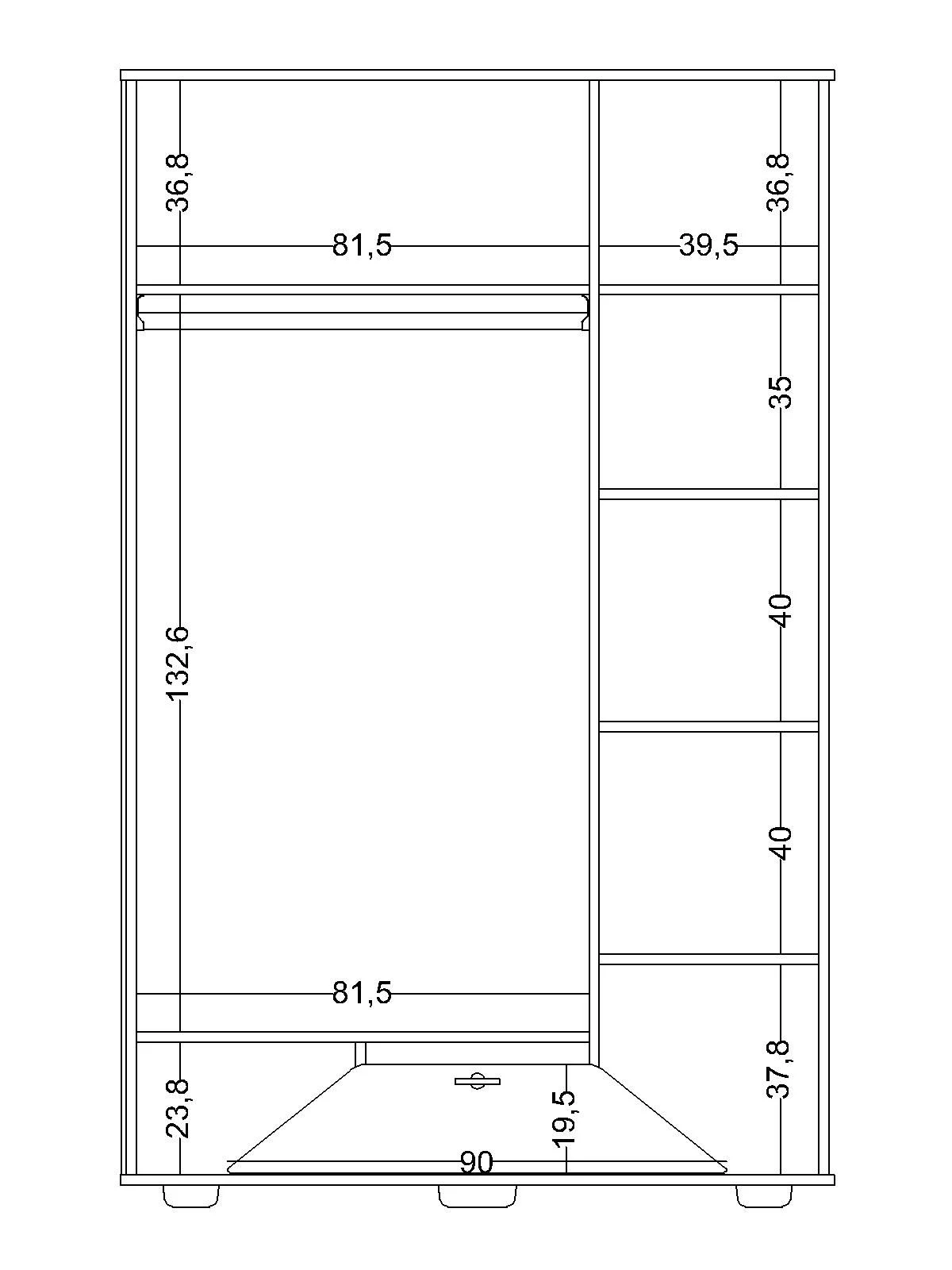 4 Τρίφυλλη ντουλάπα Next Game Lite - Image 5