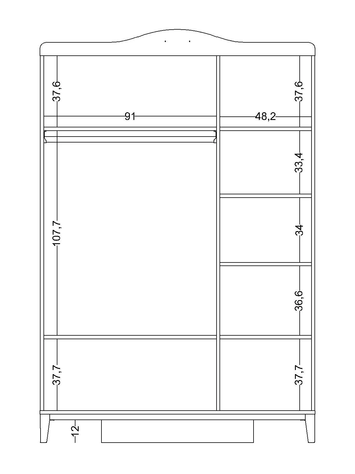 4 Τρίφυλλη ντουλάπα Marje - Image 4