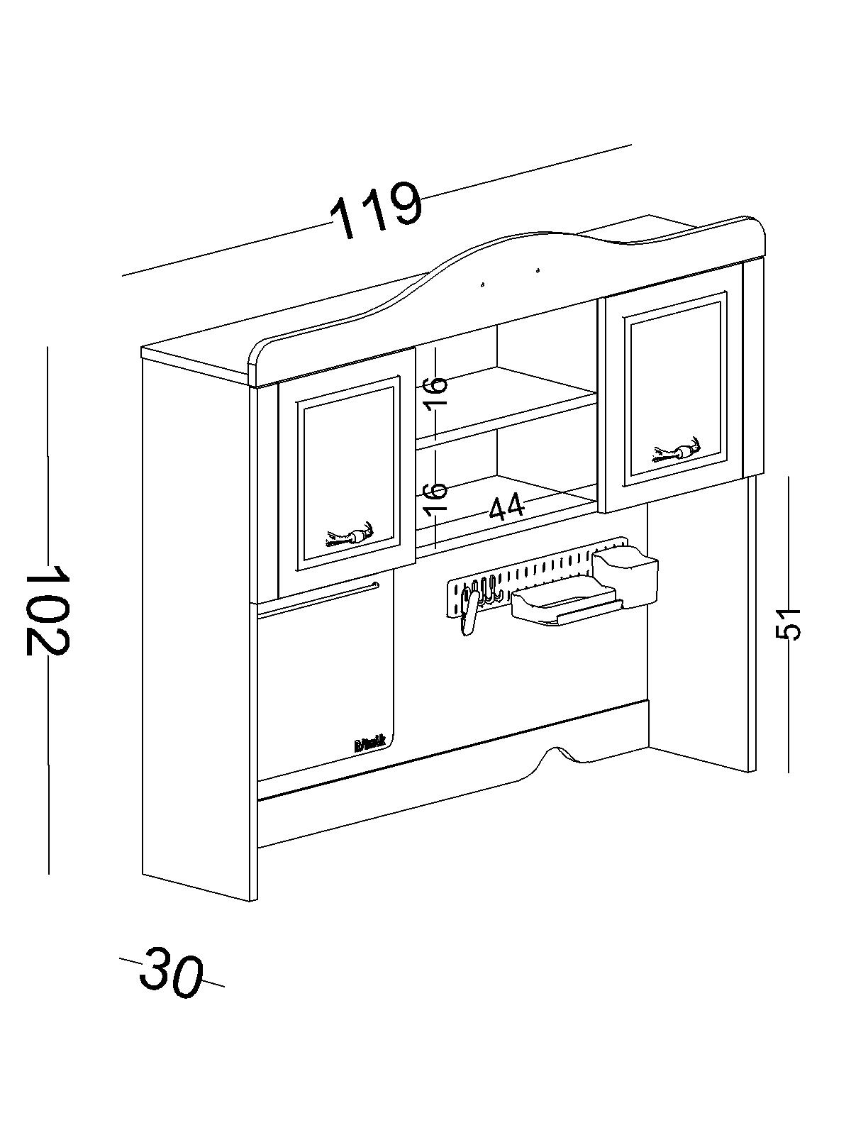 4 Γραφείο με ράφια Marje - Image 5