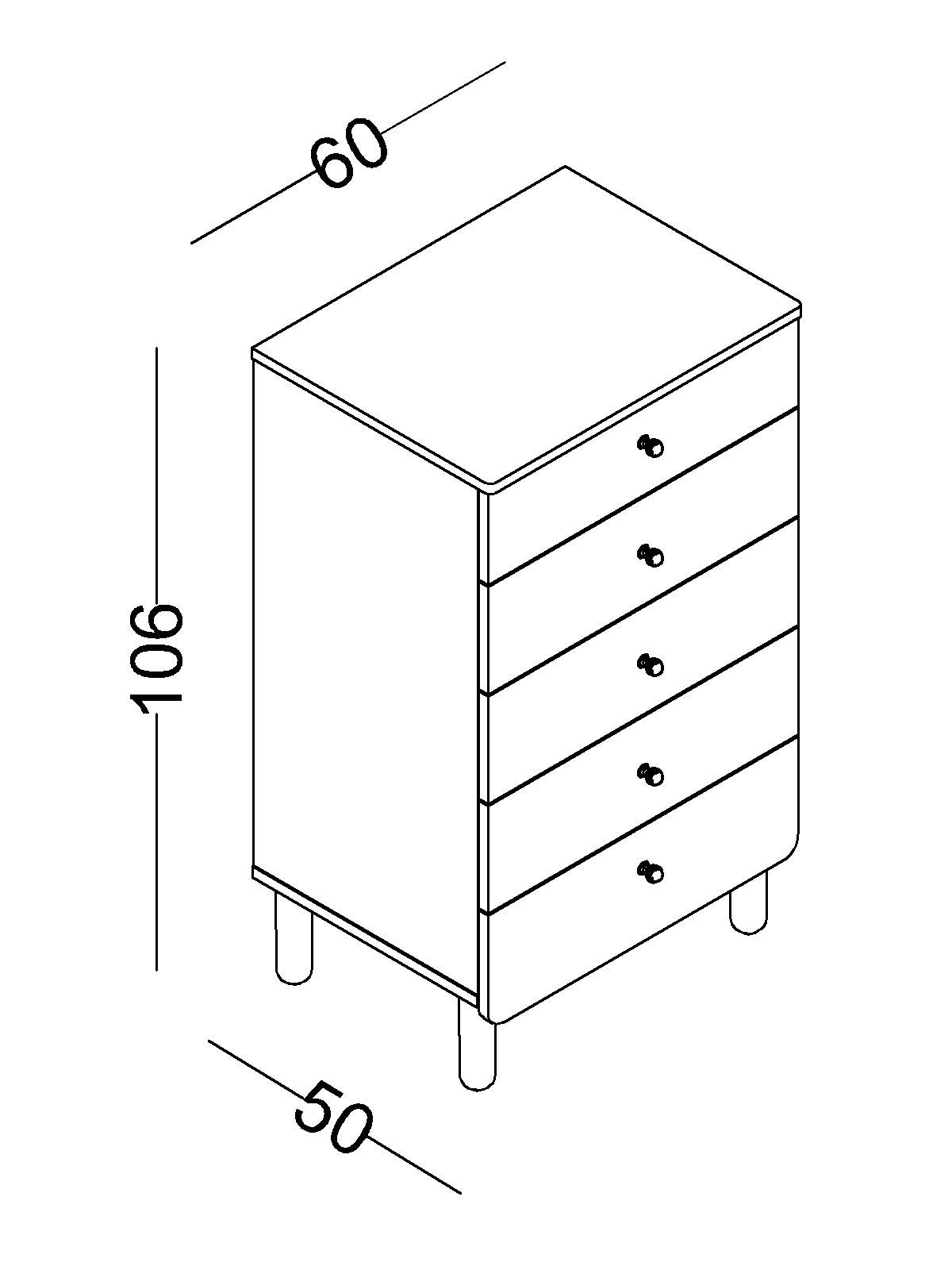 4 Συρταριέρα ψηλή Sofia - Image 3