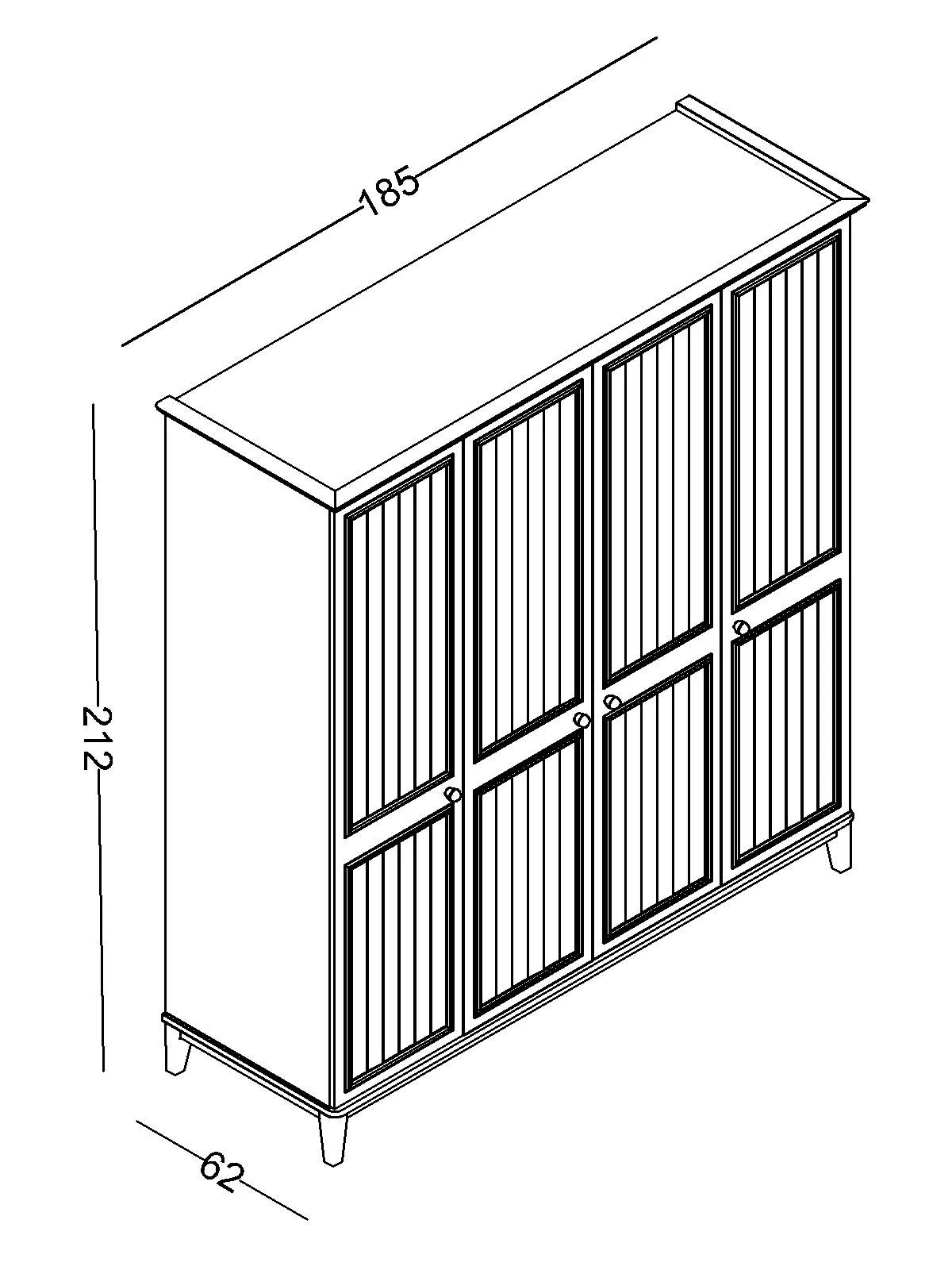 4 Τετράφυλλη ντουλάπα Mirage - Image 4