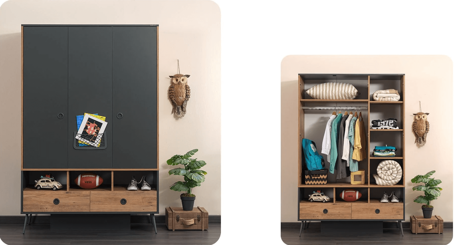 4 Τρίφυλλη ντουλάπα Nirvana - Image 3