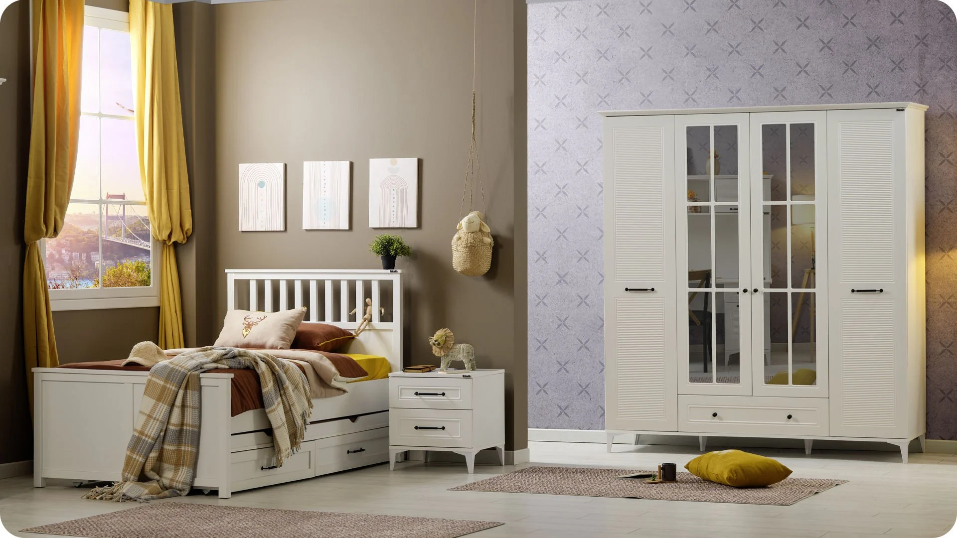 4golf Τετράφυλλη ντουλάπα με καθρέφτη Golf - Image 3