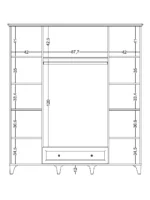 Τετράφυλλη ντουλάπα με καθρέφτη Golf - Image 5