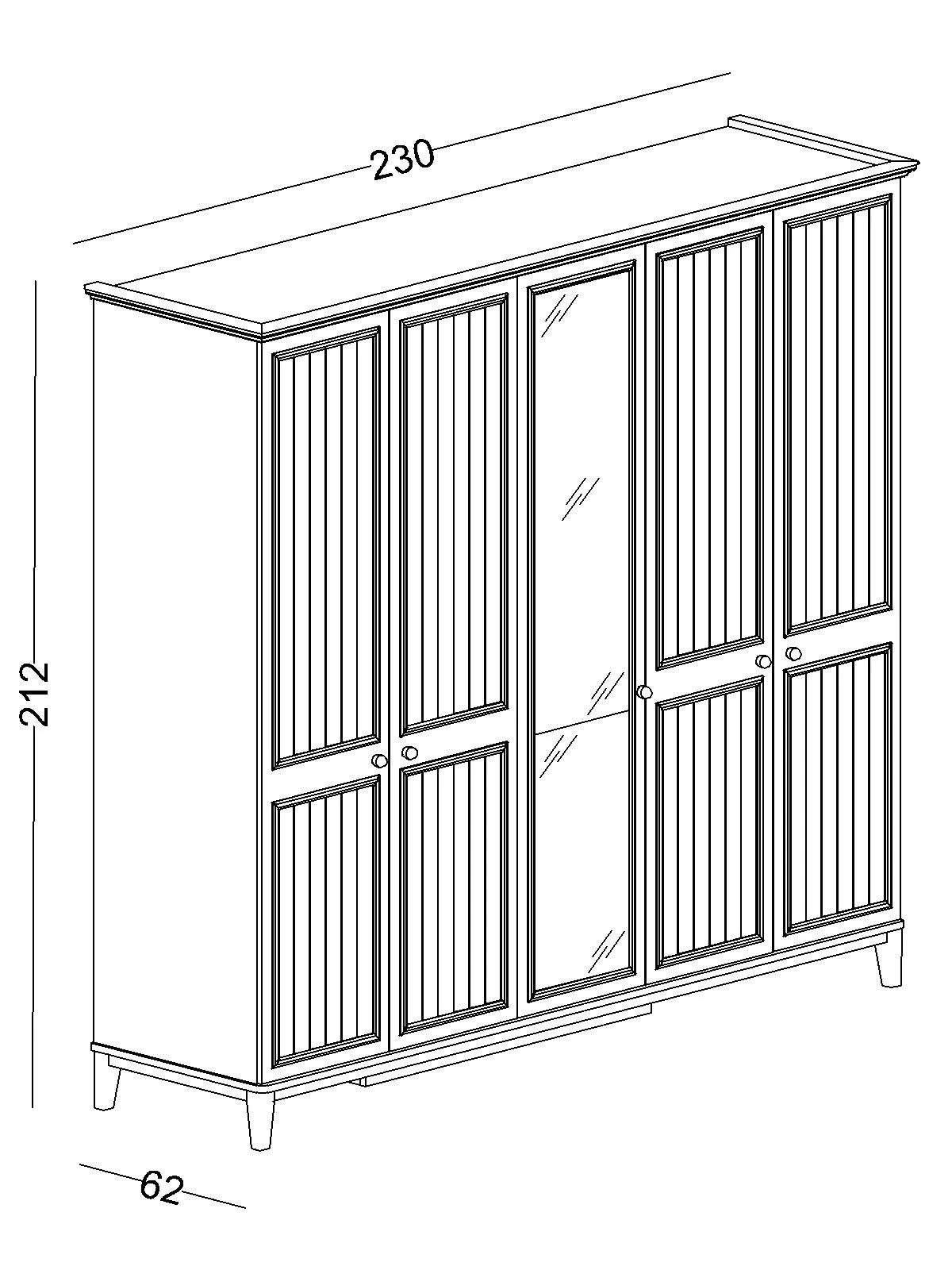 6 Πεντάφυλλη ντουλάπα Mirage - Image 5