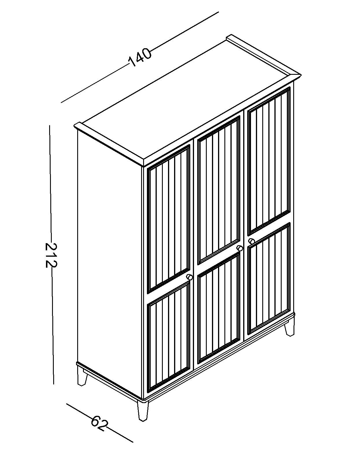 6 Τρίφυλλη ντουλάπα Mirage - Image 4