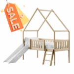 ANGEL παιδικό κρεβάτι 180x80 εκ. με σκεπή και τσουλήθρα - Bazaar