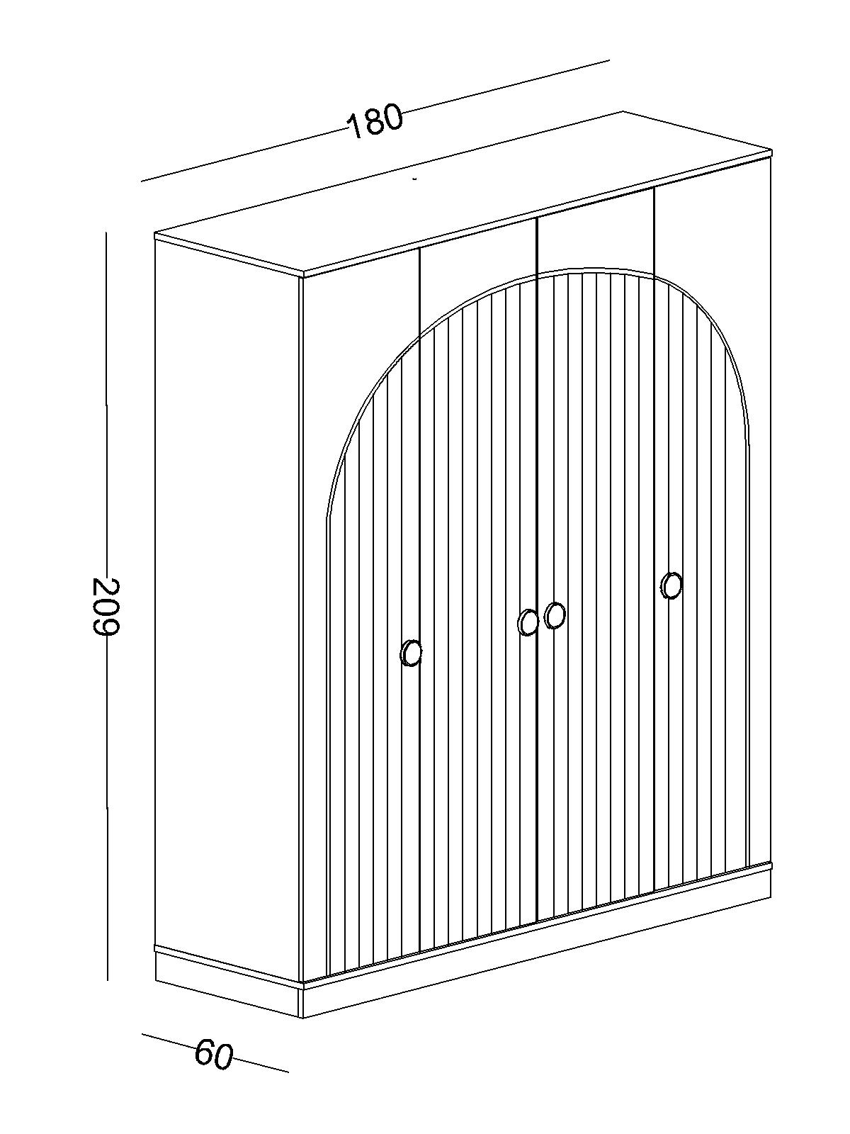 bohem Τετράφυλλη ντουλάπα Bohemlife - Image 4