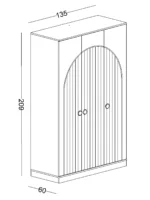 Τρίφυλλη ντουλάπα Bohemlife - Image 5