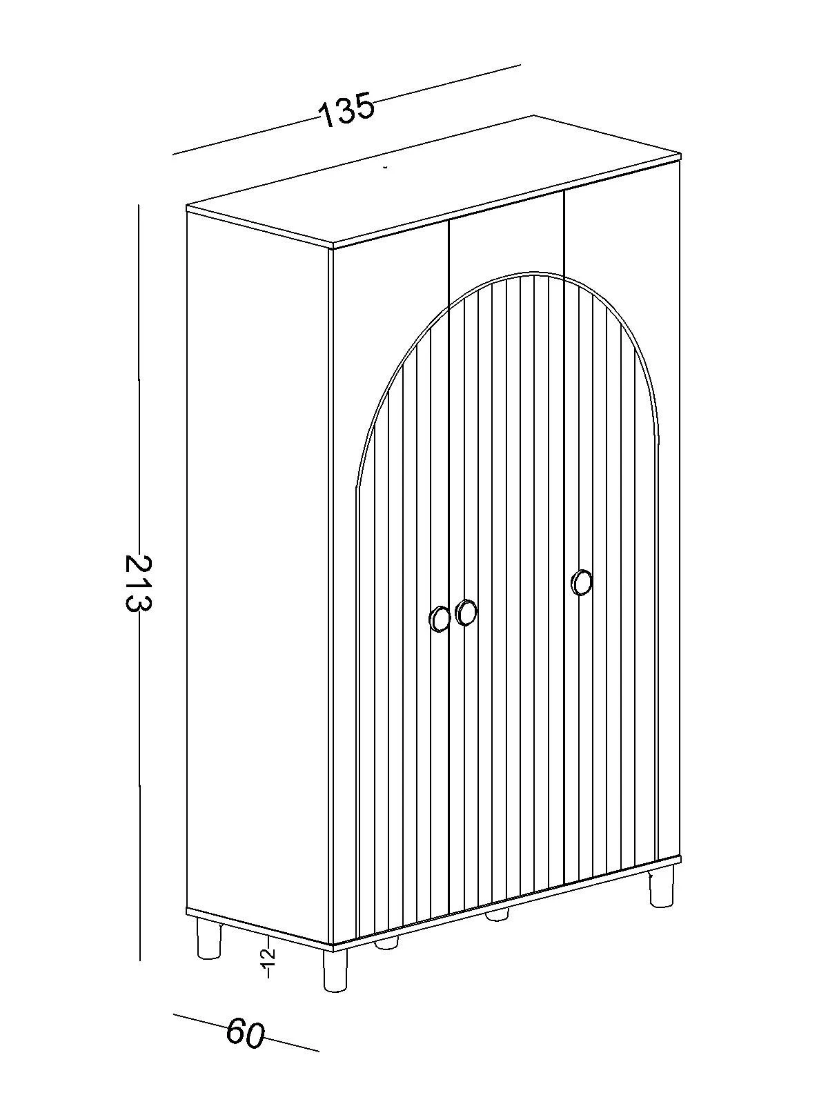 bohemlife2 Τρίφυλλη ντουλάπα με πόδια Bohemlife - Image 2