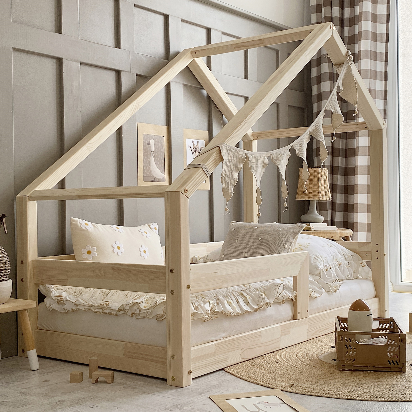 eng_pl_Coco-with-straight-rail-89_1 Coco straight rail παιδικό κρεβάτι μασίφ - Image 1