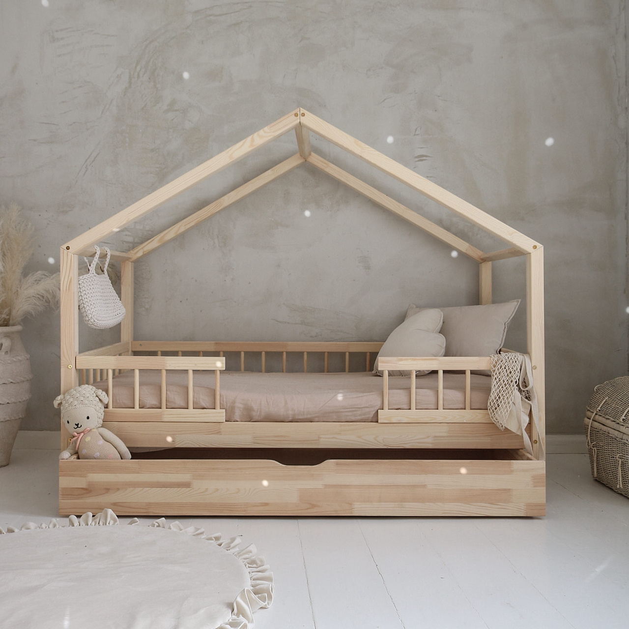 eng_pl_HouseBed-Bello-Duo-Plus-version-with-drawer-660_4 HouseBed Bello Duo PLUS κρεβάτι μασίφ με συρτάρι / δεύτερο κρεβάτι - Image 5