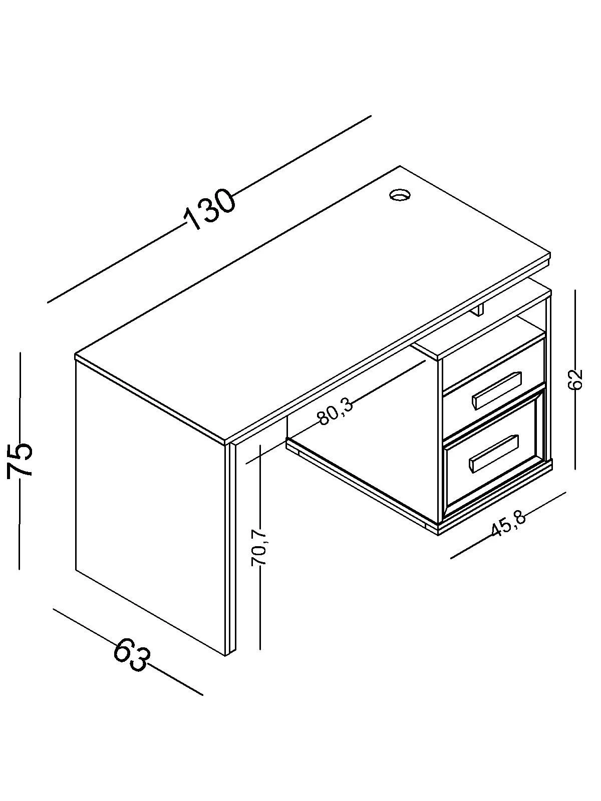 evon4 Γραφείο με ράφια Evon - Image 4