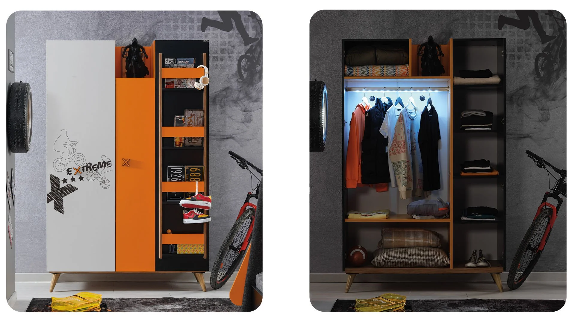 extreme-2 Τρίφυλλη ντουλάπα Extreme - Image 2