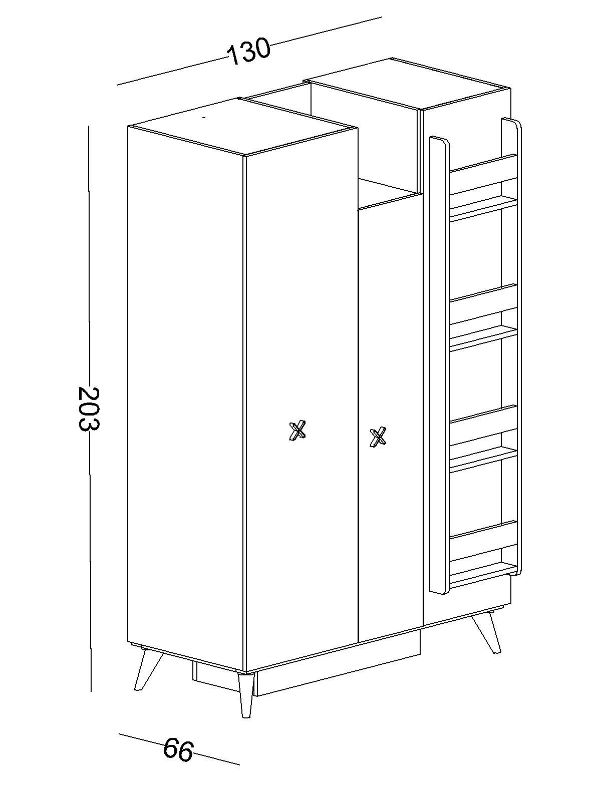 extreme-3 Τρίφυλλη ντουλάπα Extreme - Image 3
