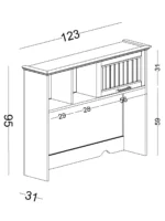 Γραφείο με ράφια Golf - Image 3
