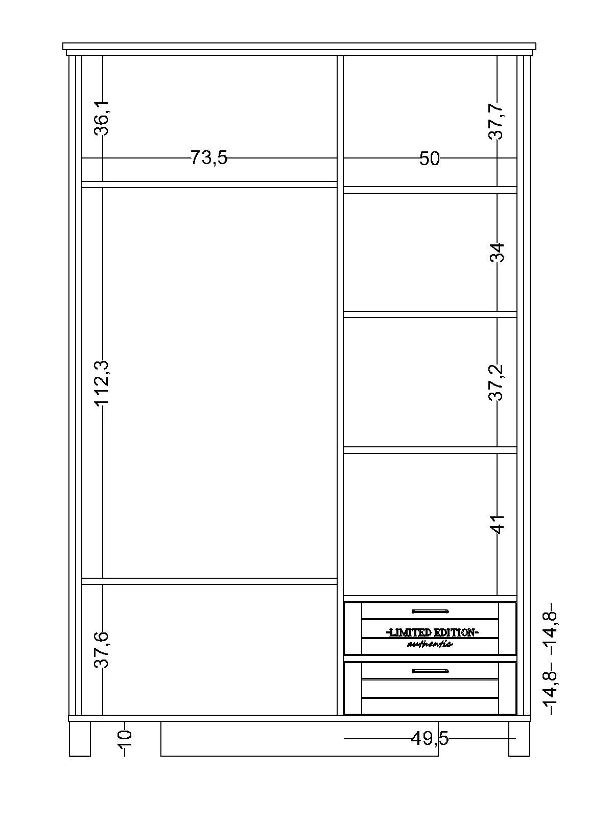 hayal-4 Τρίφυλλη ντουλάπα Hayal - Image 5