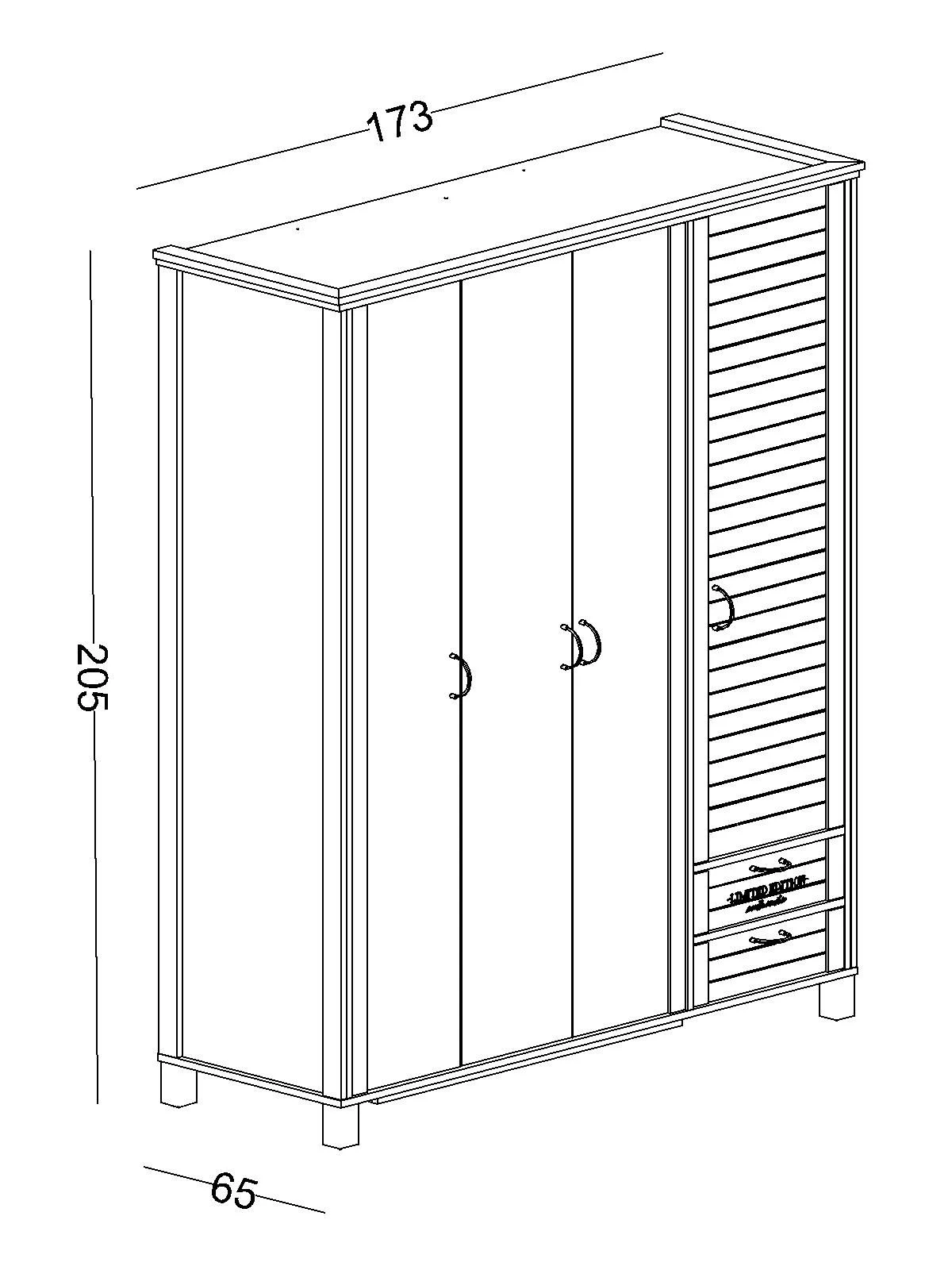 hayal-5 Τετράφυλλη ντουλάπα Hayal - Image 4