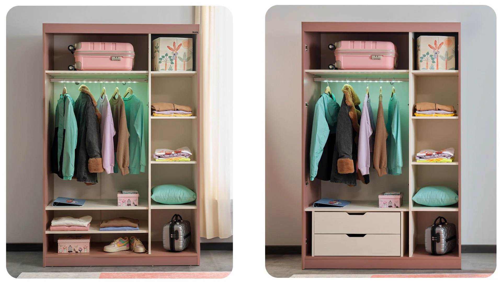 linda 3 Τρίφυλλη ντουλάπα Linda - Image 2