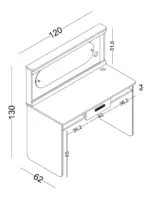 Γραφείο Linda με Πλάτη - Image 4