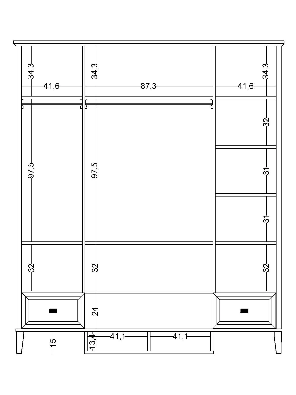 orion-4- Τετράφυλλη ντουλάπα με καθρέφτη Orion - Image 7