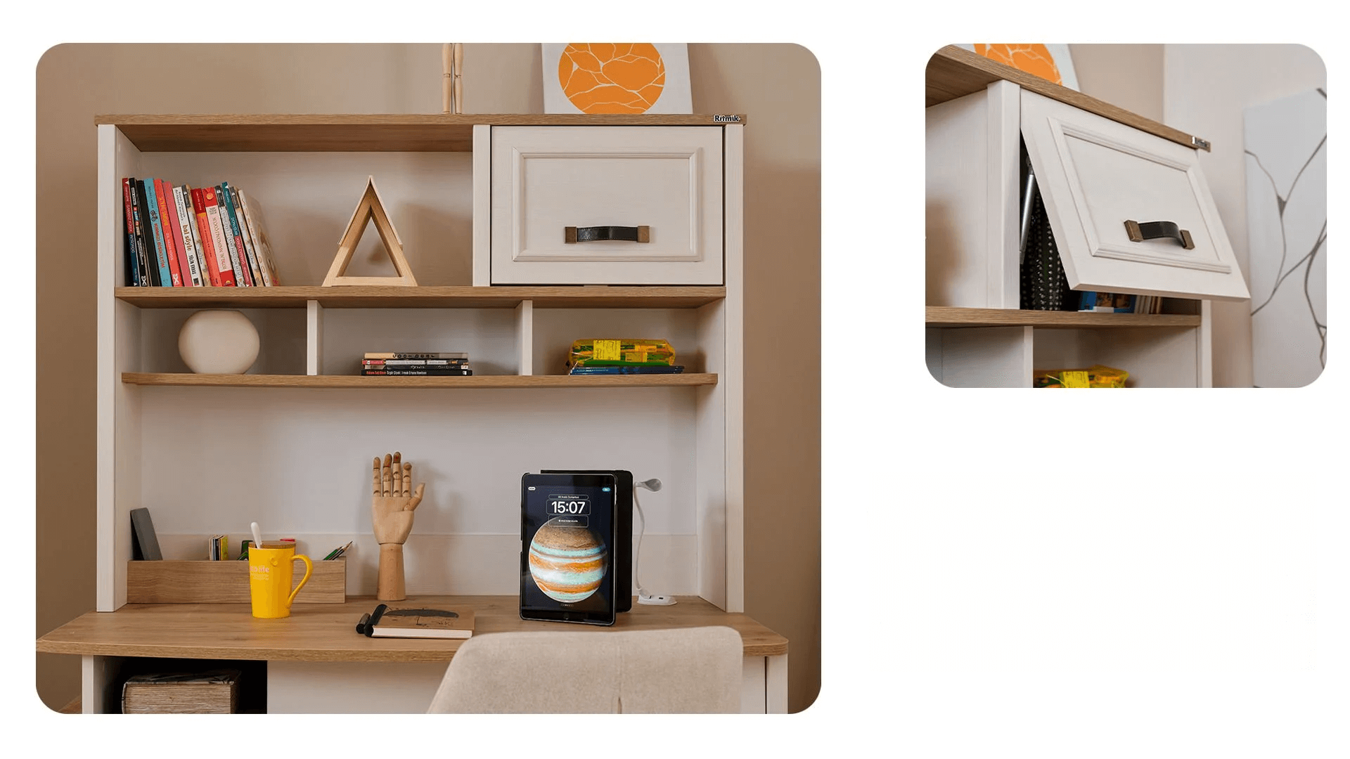 poli--1 Γραφείο με ράφια Poli - Image 2