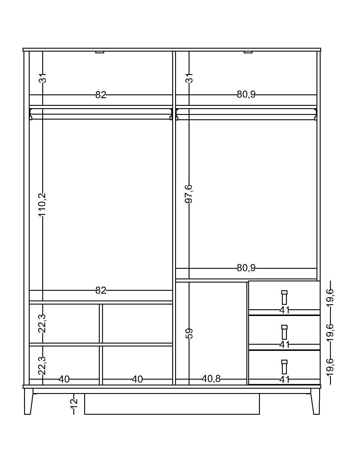 poli-5 Τετράφυλλη ντουλάπα Poli - Image 4