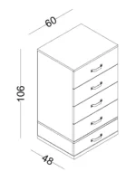 Νέα Συρταριέρα ψηλή Porto - Image 3