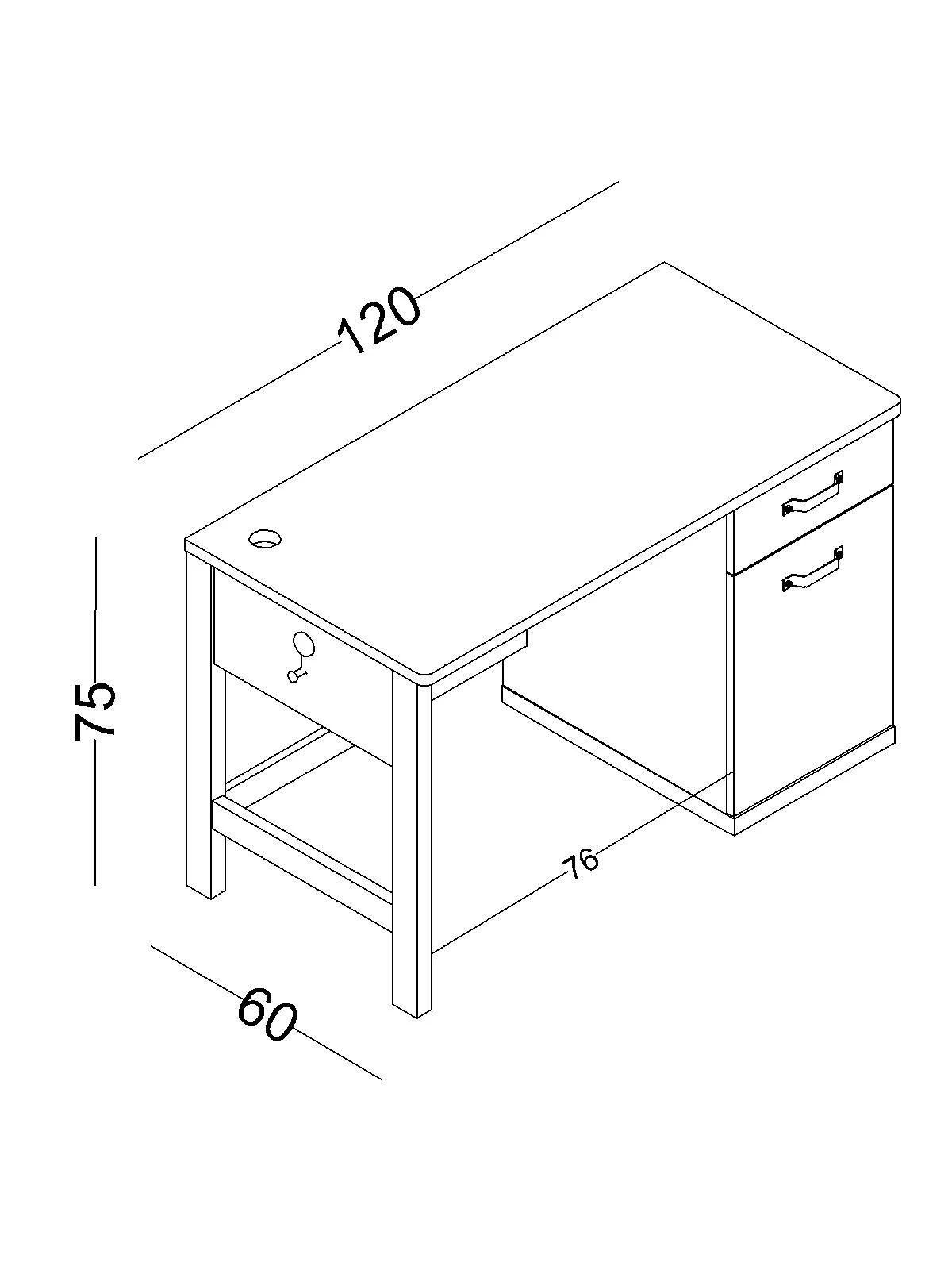 porto-desk-2 Γραφείο απλό Porto - Image 2