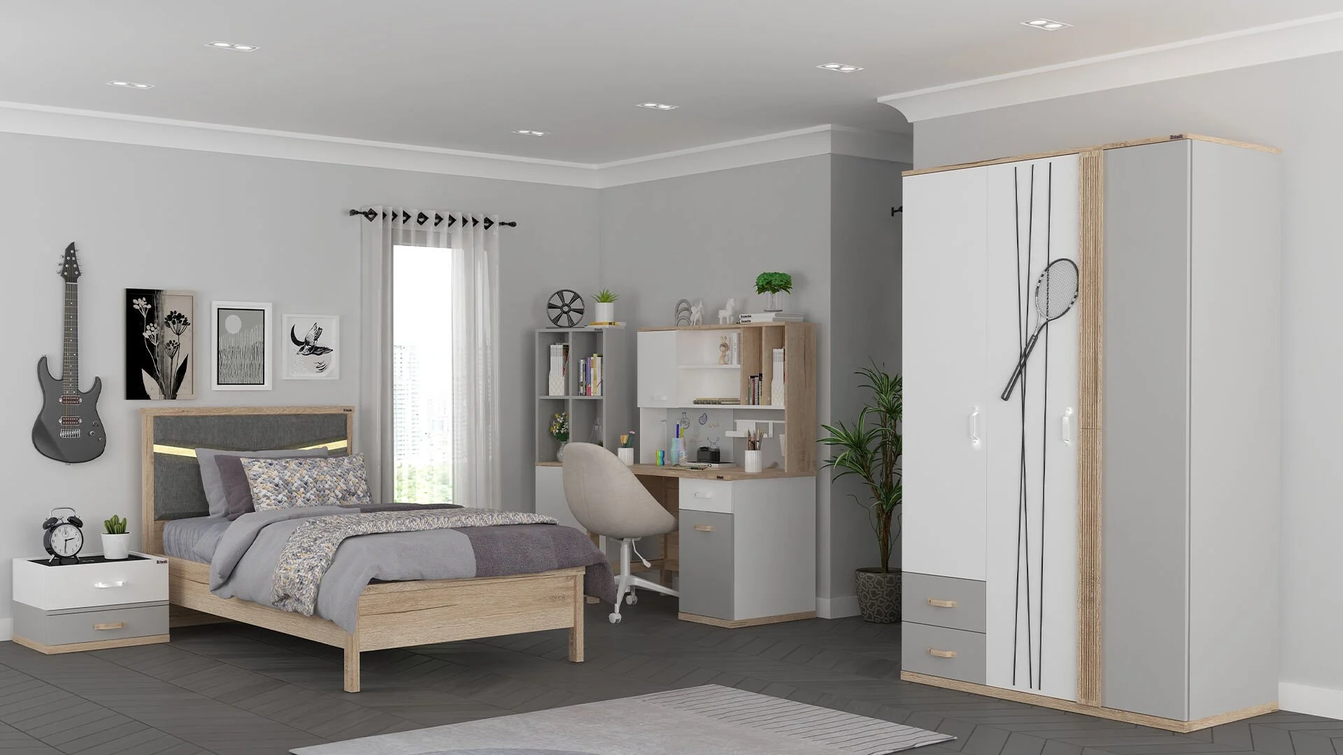 porto Γραφείο με ράφια Porto - Image 3