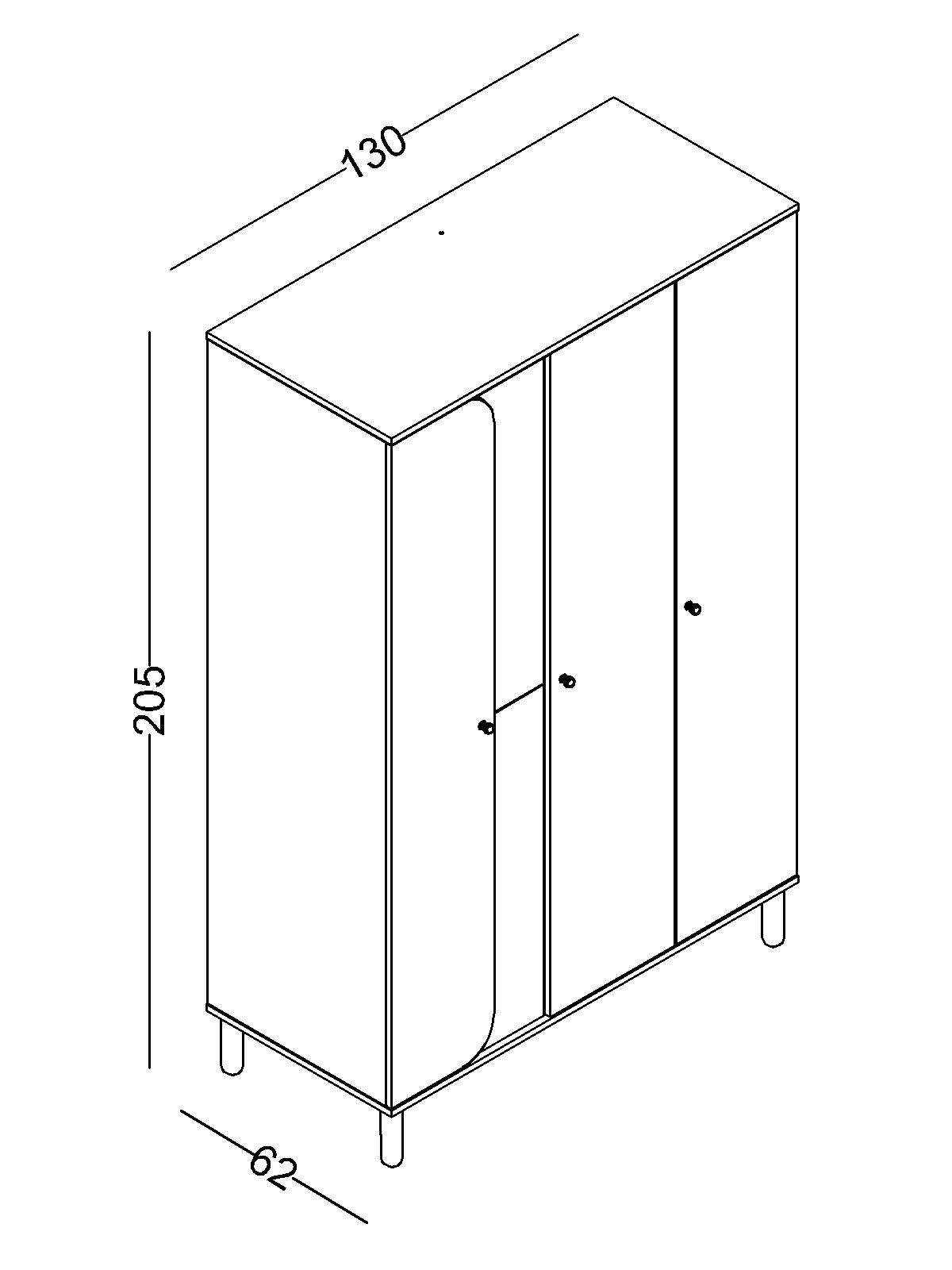 sofia-3 Τρίφυλλη ντουλάπα Sofia - Image 3