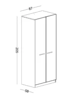 Δίφυλλη ντουλάπα Twin - Image 4