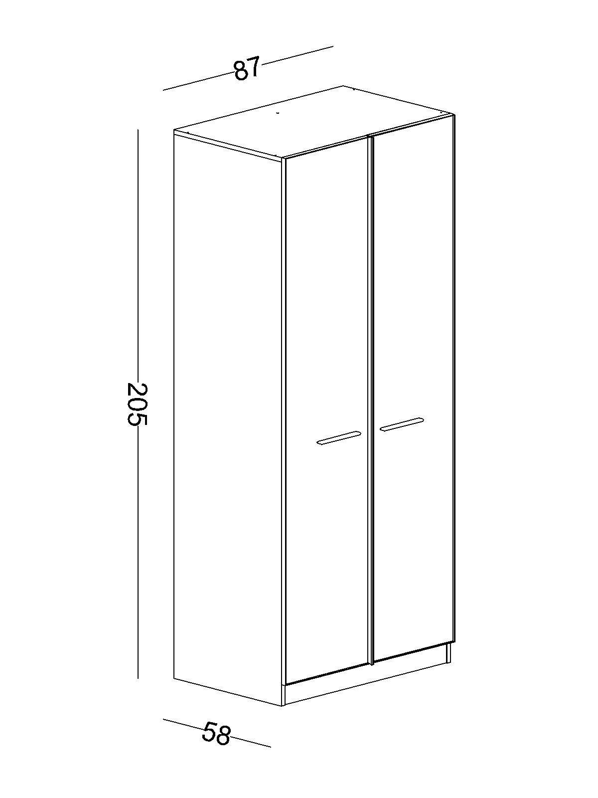 twin-3 Δίφυλλη ντουλάπα Twin - Image 4