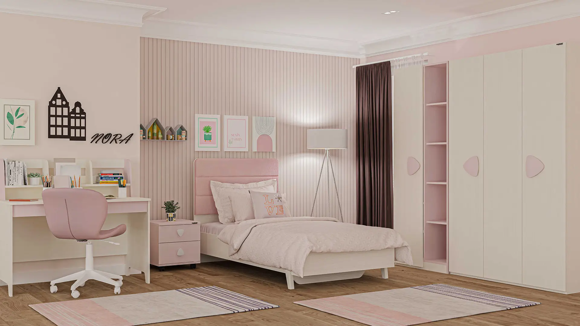 4nora Μονόφυλλη Ντουλάπα με ράφι Nora - Image 2