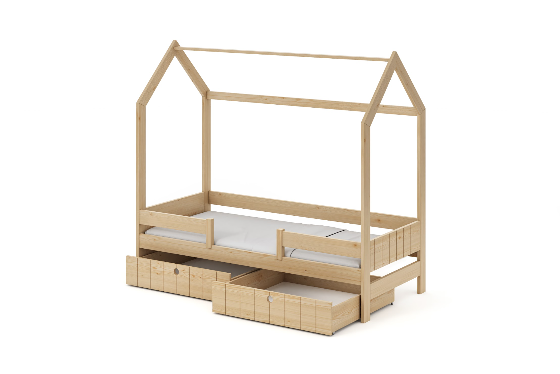 Naomi fysiko ksilo Naomi 2 Κρεβάτι Σπιτάκι ΜΑΣΙΦ Ξύλο με Αφαιρούμενη Σκεπή - Image 4