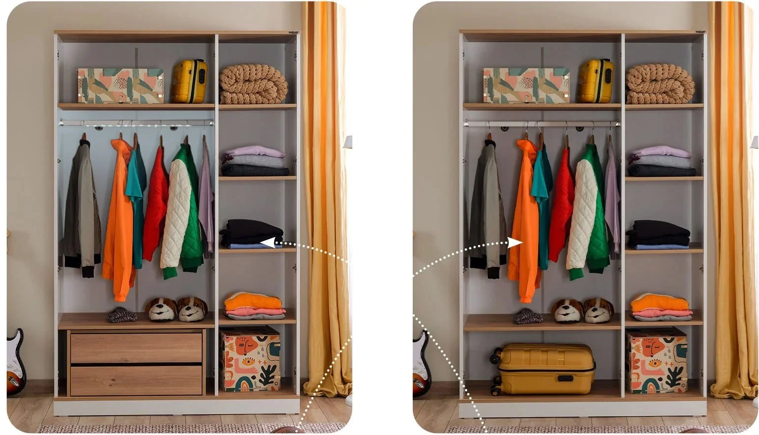 bella3 Τρίφυλλη ντουλάπα Bella - Image 3