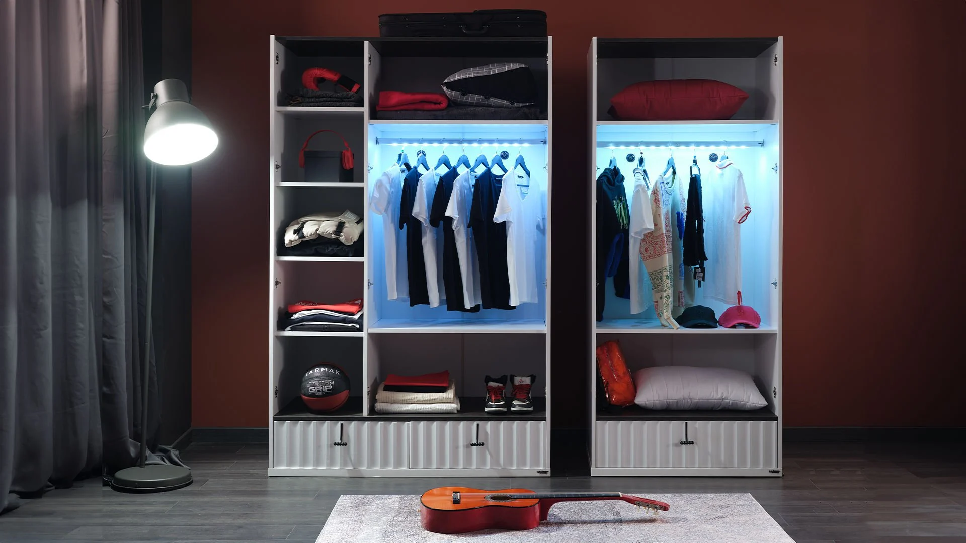 cool2 Δίφυλλη ντουλάπα με γυάλινη πόρτα Cool - Image 3