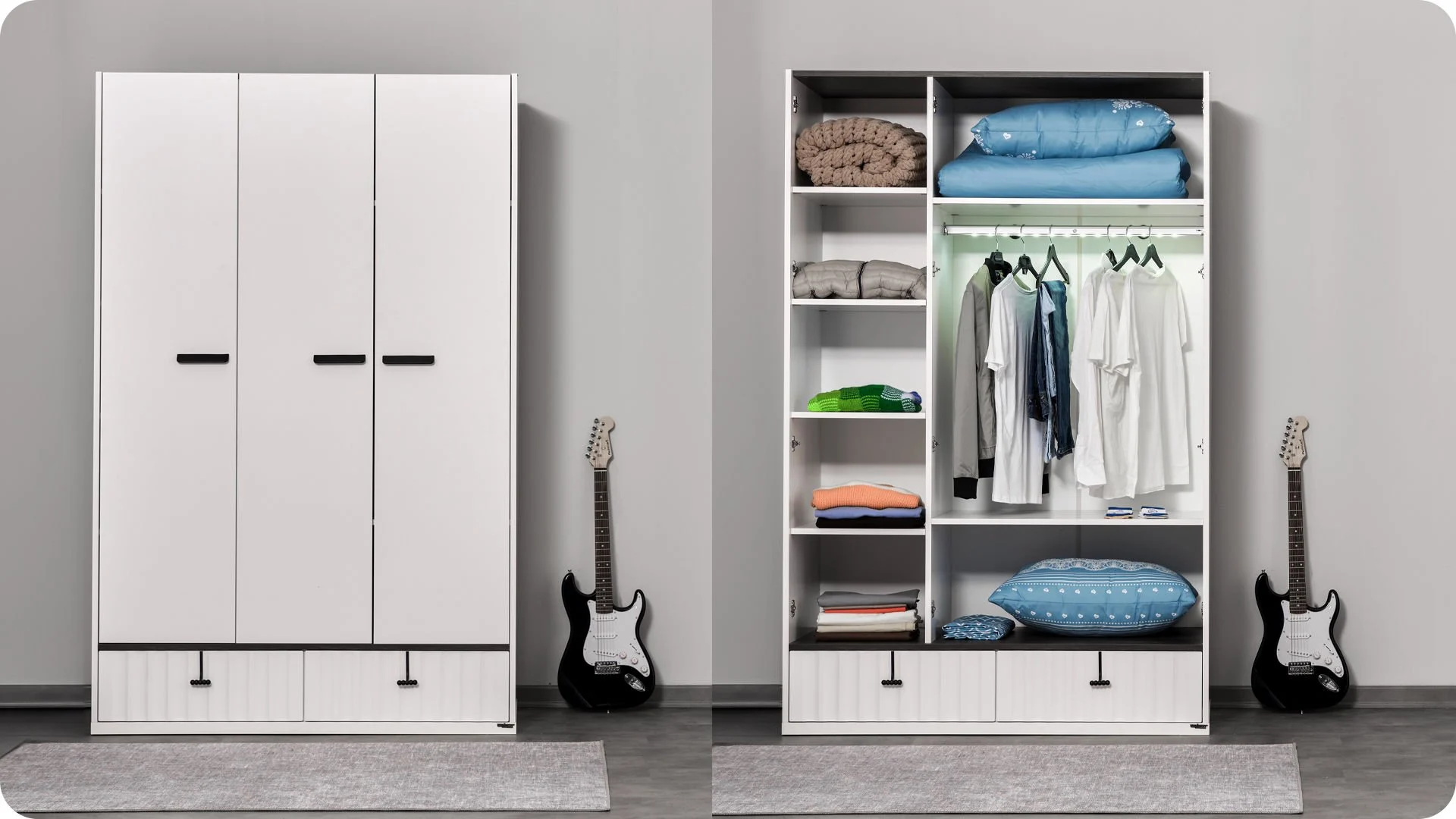 cool2 Τρίφυλλη ντουλάπα Cool - Image 2