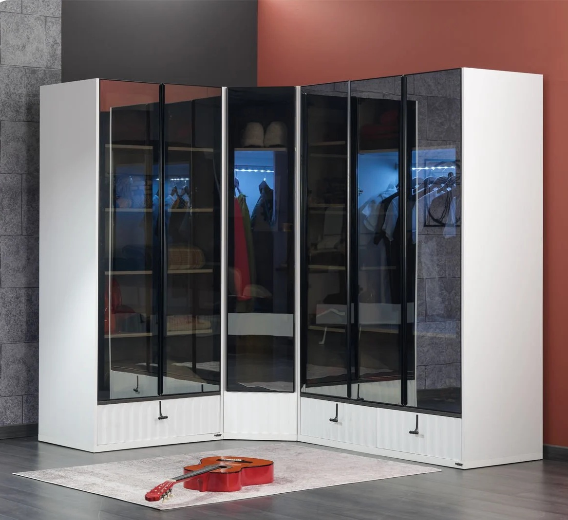 cool3 Γωνιακή ντουλάπα με γυάλινη πόρτα Cool - Image 4