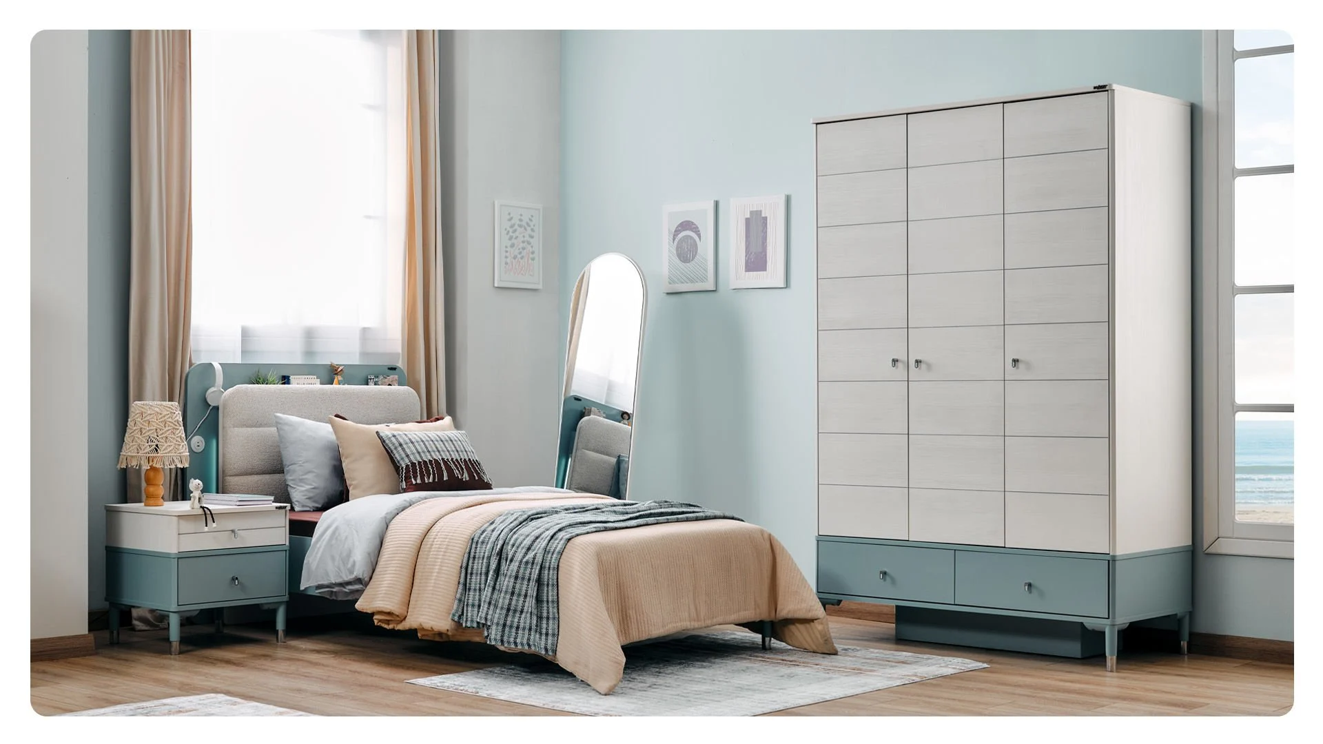 marine2 Απλό κρεβάτι Marine Blue - Image 2